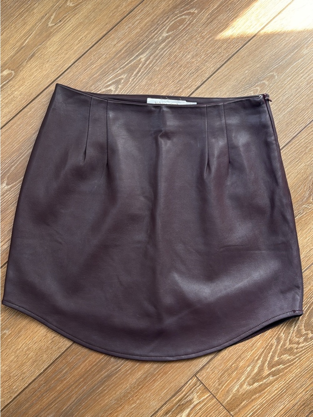 bishop + young Faux Leather Mini Skirt in Dark Plum